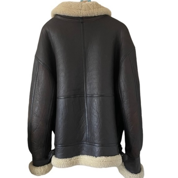 USAF BOMBER JACKET GENUINE SHEARLING
LEATHER FLIGHT TYPE G-8 SIZE XL - Picture 15 of 15